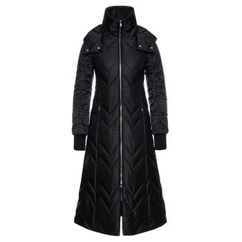 Пуховик Patrizia Pepe SS1244A5S5K103 S довгий чорний