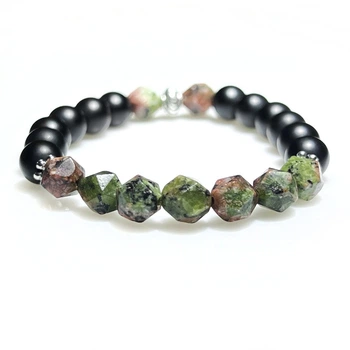 Браслет из натуральных камней Stonest Line Olive Black 16 (br008-16)
