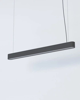 Подвесной светильник, люстра Nowodvorski 7535 Soft LED T8LED 1x16W 3000K 2300Lm IP20 графитовый