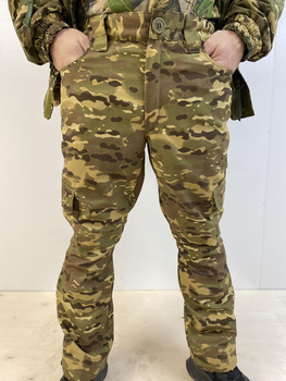 Штани тактичні військові зимові ЗСУ, фліс+синтепон, мультикам, розмір 58-60