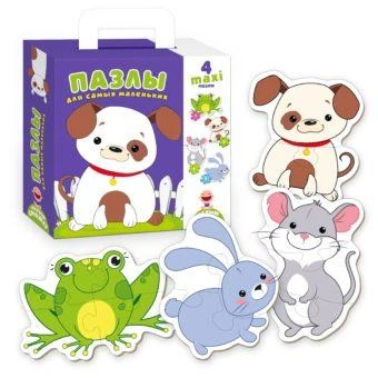 Пазлы Vladi Toys Собачка для самых маленьких 4 детали (VT2901-06)