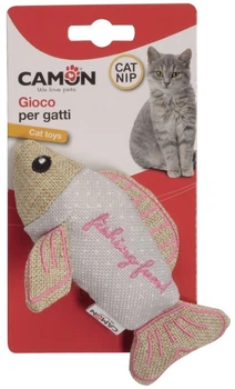 Игрушка для кошек Camon - Разноцветная рыбка, 13,5см пудровый/бежевый (AG031/D1)