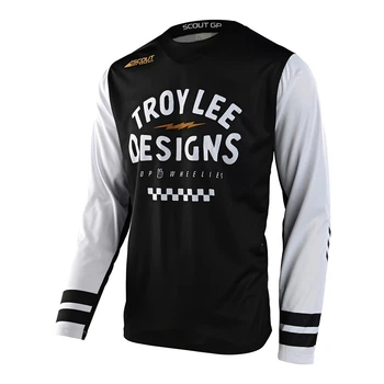 Мото джерси TLD Scout GP Jersey RIDE ON [BLACK/WHITE] L