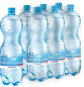 Упаковка природной негазированной воды Оболонь Оболонська-2 2 л х 6 бутылок (94820029430935)
