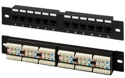 Патч-панель 12 портів 10" UTP кат.5Е Hypernet PP-KUTP-10-12