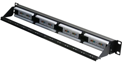 Патч-панель Hypernet 19" 1U 24 порти кат.5Е UTP з організатором кабелю (PP-KUTP24-NM-CM)