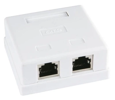 Комп'ютерна розетка подвійна Hypernet STP RJ45 Cat.6 екранована зовнішня (MB-STP6-2)