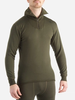 Термолонгслів чоловічий демісезонний спортивний вовняний Aclima HotWool 230 gr Polo W/Zip Unisex L OliveNight (7034041000098)