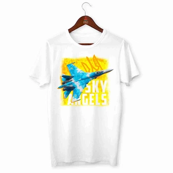 Футболка белая с патриотическим принтом "Sky Angels. Небесные ангелы" Push IT L