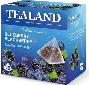 Чай фруктовый TEALAND BLACKBERRY-BLUEBERRY ежевика-черника в пирамидках, 40 г