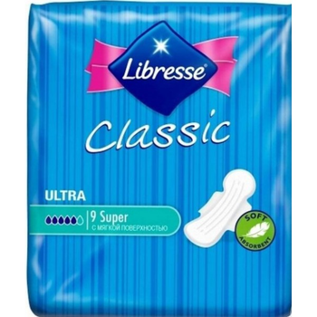 Гігієнічні прокладки Libresse Classic Ultra Clip Super Soft 7 мм 9 шт