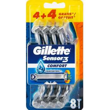 Одноразові верстати для гоління чоловічі Gillette Blue 3 Comfort, 8 шт