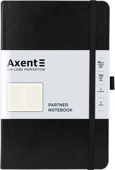 Нотатник Axent Partner A5 96 аркушів у клітинку Чорний (8201-01-А)