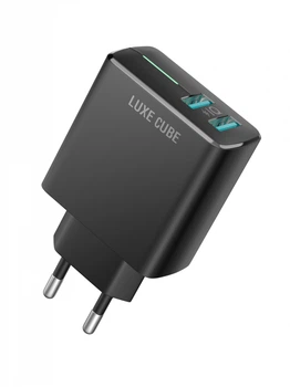 Зарядний пристрій LUXE CUBE 2.4А Smart Ultra12W чорний