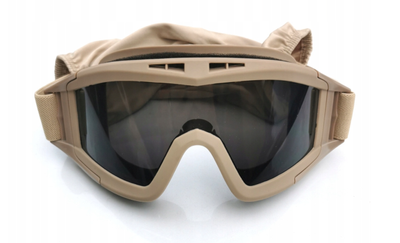 Очки тактические маска со сменными линзами Combat GoogleTac Койот