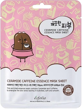 Тканевая маска для лица с керамидами и кофеином - Esfolio Pure Skin Ceramide Caffeine Essence Mask Sheet 25ml (1102240-87589)