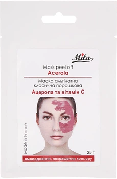 Маска альгинатная классическая порошковая "Ацерола и витамин С" - Mila Mask Peel Off Acerola 25g (358163-19751)