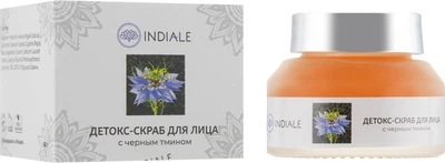 Детокс-скраб для обличчя з чорним кмином - Indiale 50ml (691877-18473)