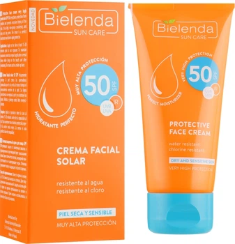 Солнцезащитный крем для лица с матирующим эффектом SPF 50 - Bielenda Bikini Perfecting Tinted Face Cream 50ml (242577-78074)