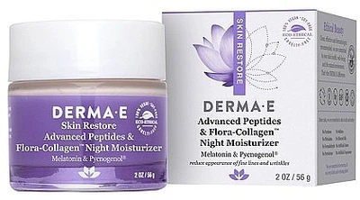 Нічний зволожуючий пептидний крем проти глибоких зморшок - Derma E Skin Restore Advanced Peptides & Flora