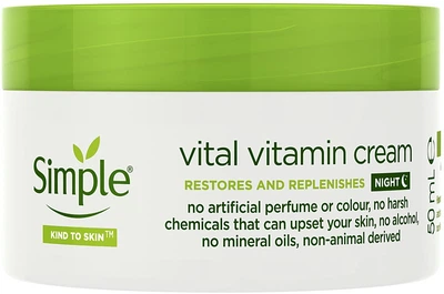 Витаминный ночной крем - Simple Kind To Skin Vital Vitamin Cream 50ml (1141805-106180)