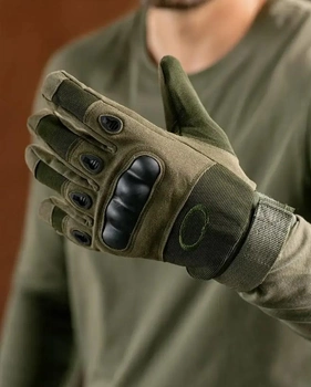 Тактические перчатки военные Combat Хаки XL