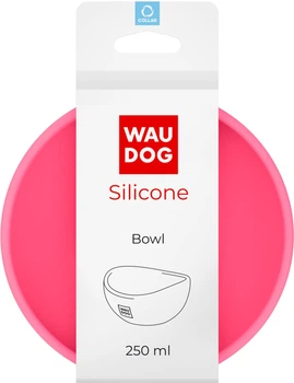 Миска WAUDOG Silicone, 250 мл, Розовая (50817Collar)