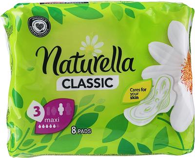 Гігієнічні прокладки з крильцями, 8шт - Naturella Classic Basic Maxi 8шт (791792-28506)