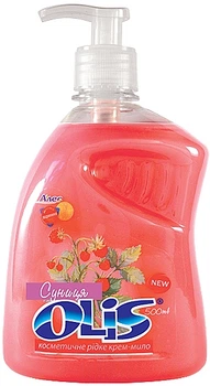 Косметическое жидкое крем-мыло "Земляника" с дозатором - Olis 500ml (1129365-121058)