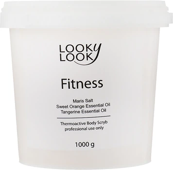 Термоактивний сольовий скраб - Looky Look Fitness Thermoactive Body Scrub 1000ml.
