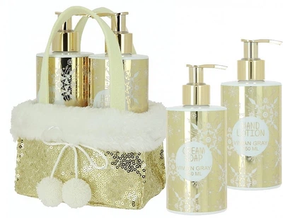Набір - Vivian Gray Golden Glitters Christmas Set (cr/soap/250ml + h/lot/250ml)
