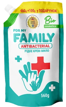 Рідке крем-мило "Антибактеріальне" - For My Family Antibacterial (дой-пак) 560g (1054449-84336)