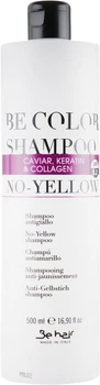 Антижёлтый шампунь для волос с коллагеном, икрой и кератином - Be Hair Be Color Shampoo No-Yellow 500ml (484965-166447)