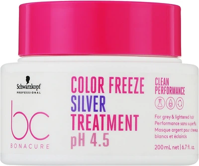 Маска для седых и осветленных волос - Schwarzkopf Professional Bonacure Color Freeze Silver Treatment pH 4.5 200ml (1067469-151346)