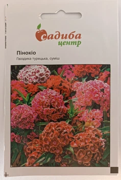 Семена цветов Гвоздика Пиноккио турецкая Садыба центр Hem Zaden Голландия 0,2 г