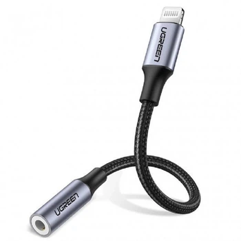 Кабель UGREEN US211 Lightning - 3.5mm F Cable 0.1m Gray (30756)