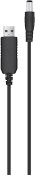 Кабель питания ACCLAB USB to DC 5.5 х 2.1 мм 12 В 1 A 1 м Черный (1283126565120)
