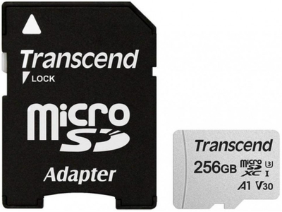 Карта пам'яті Transcend 256 GB microSDXC UHS-I U3 300S + SD Adapter (TS256GUSD300S-A)