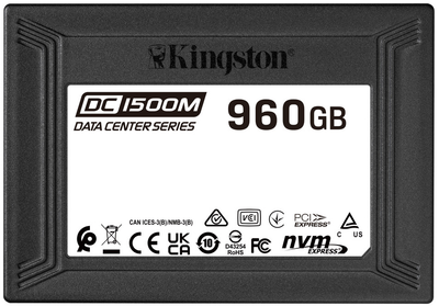 Kingston SSD DC1500M 960GB U.2 PCIe 3.0 x4 3D NAND (TLC) (SEDC1500M/960G)