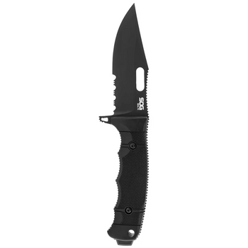 Нож SOG SEAL FX SERRATED Black нескладной, тактический (SOG 17-21-01-57)
