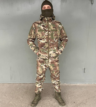 Костюм тактичний soft shell мультикам, Зимова форма Softshell, Костюм демісезонний Multicam софтшел 56р.