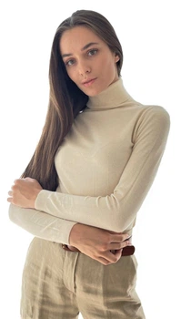 Гольф-водолазка базовый мягкий Monte Cervino Айвори One Size 42-48 (S-L)