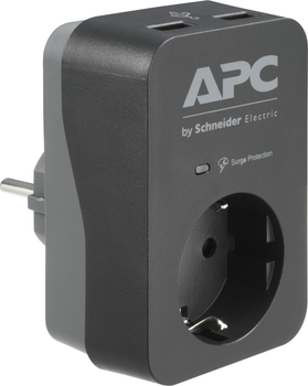 Сетевой фильтр APC SurgeArrest 1 розетка, 2 USB Black (PME1WU2B-RS)
