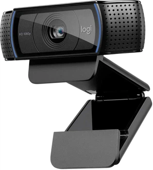 Веб-камера Logitech HD Pro C920 (960-001055) Черный с 2 микрофонами и автофокусировкой
