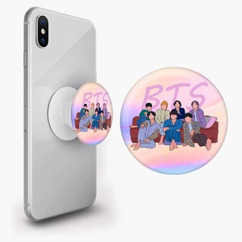 Попсокет (Popsockets) держатель для смартфона БТС (BTS) (8754-3256-WT) Белый