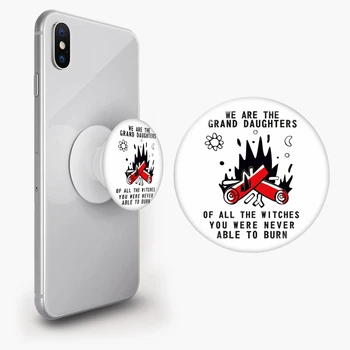 Попсокет (Popsockets) держатель для смартфона Мы внучки ведьм, которых вам не сжечь (8754-2060-WT) Белый