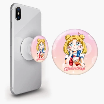 Попсокет (Popsockets) держатель для смартфона Сейлор Мун (Sailor Moon) (8754-2917-WT) Белый