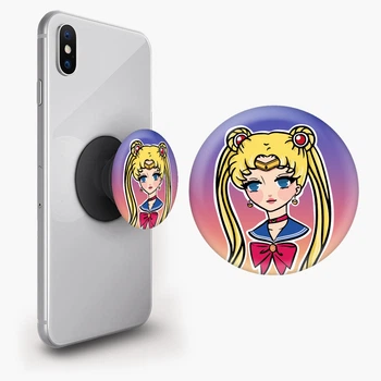 Попсокет (Popsockets) держатель для смартфона Сейлор Мун (Sailor Moon) (8754-2926-BK) Черный