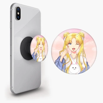 Попсокет (Popsockets) держатель для смартфона Сейлор Мун (Sailor Moon) (8754-2925-BK) Черный