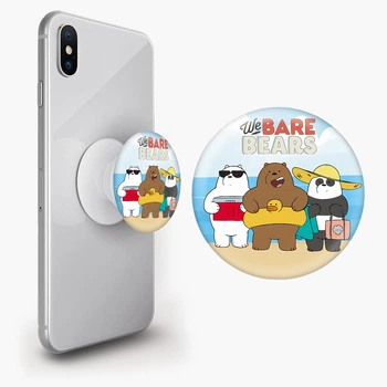 Попсокет (Popsockets) держатель для смартфона Вся правда о медведях (We Bare Bears) (8754-2893-WT) Белый